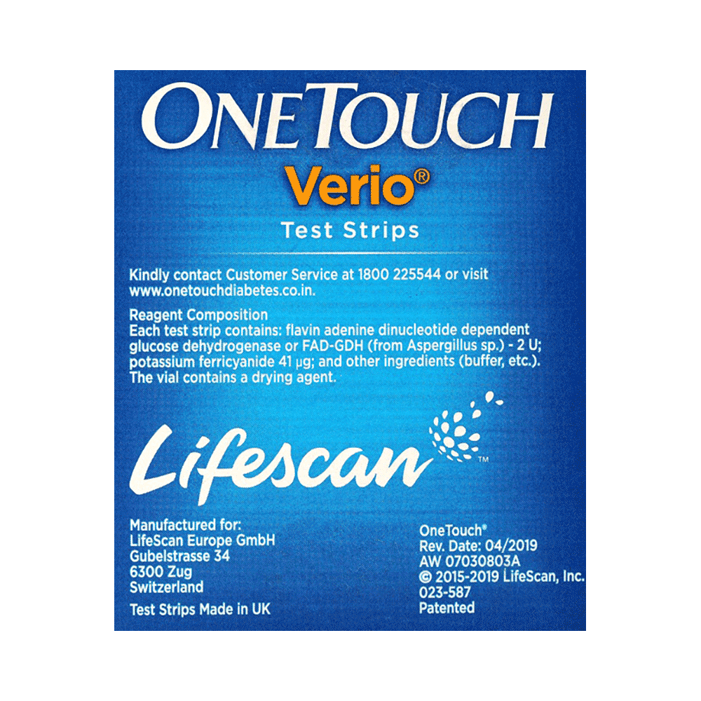 OneTouch Verio Test Strip (Only Strips) - Image 2