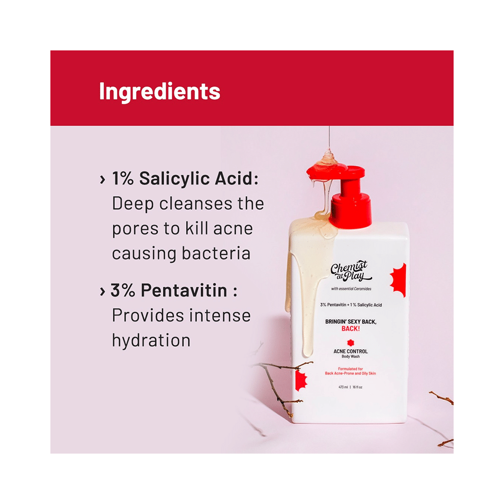 Chemist At Play 1% Salicylic Acid Acne Control Body Wash - Image 5