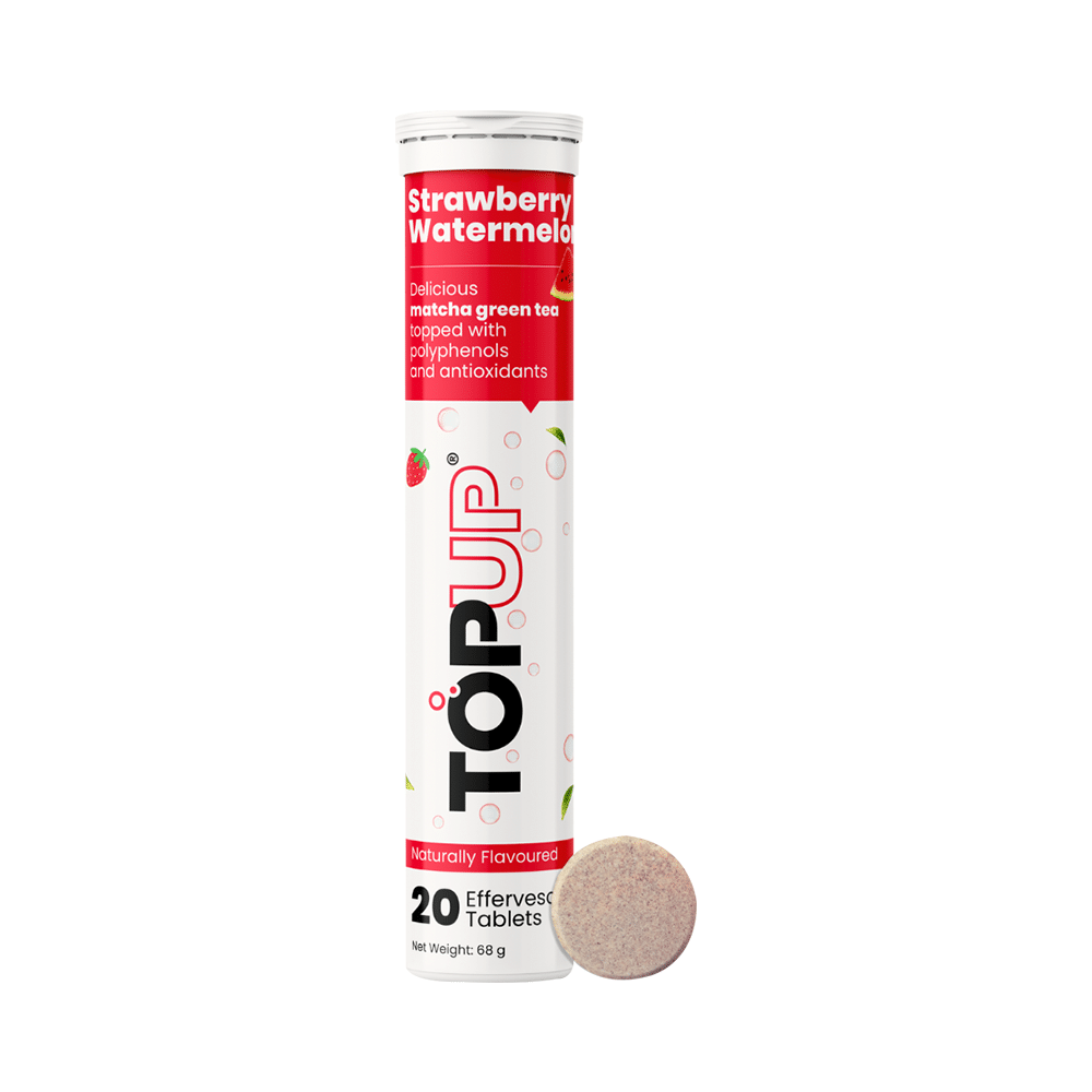 TopUp Delicious Matcha Green Tea Effervescent Tablet (20 Each) Strawberry Watermelon - Image 1