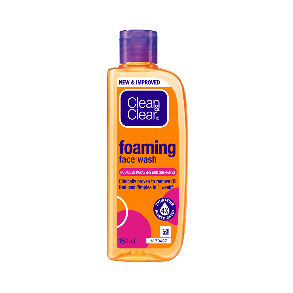 Clean & Clear Foaming Face Wash for Pimple Causing Germs | Oil-Free - Image 1