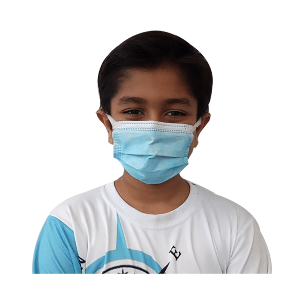Fine Morning Pharma Kids Safe X Disposable 3 Ply Surgical Face Mask for Children with Nose Pin & Soft Ear Loops - Image 7
