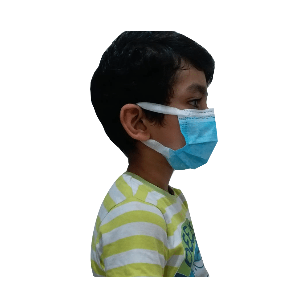Fine Morning Pharma Kids Safe X Disposable 3 Ply Surgical Face Mask for Children with Nose Pin & Soft Ear Loops - Image 5