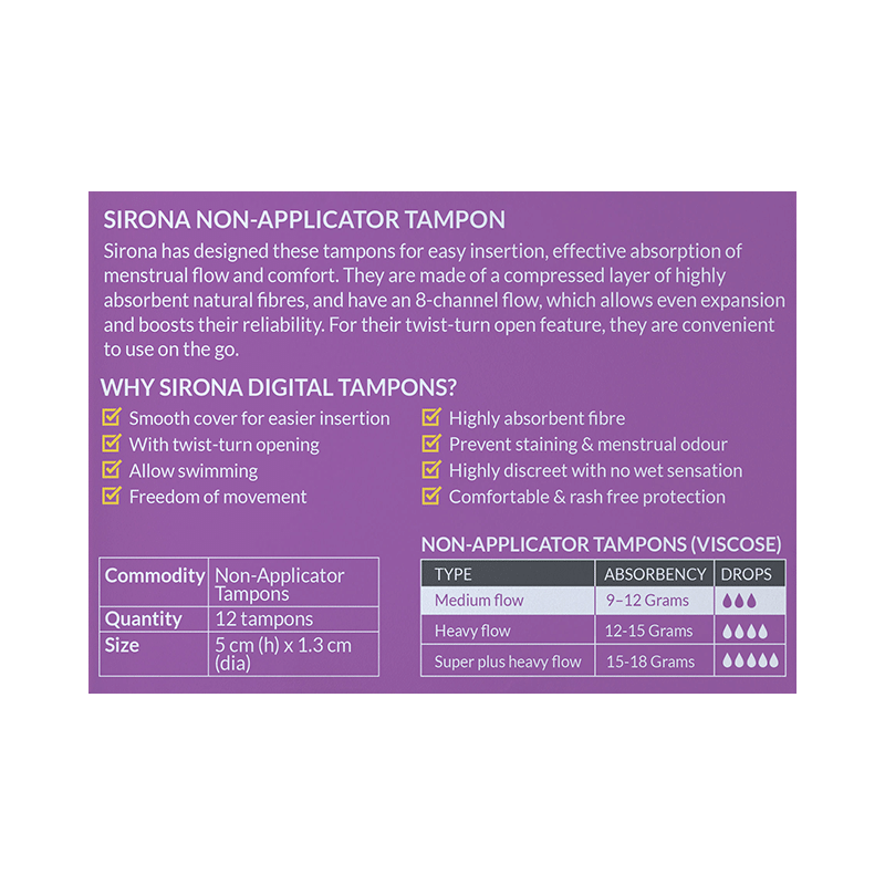 Sirona Now Periods Made Easy Premium Digital Tampons Regular - Image 2