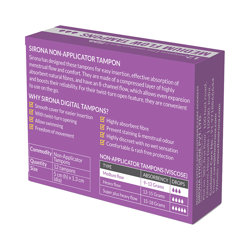 Sirona Now Periods Made Easy Premium Digital Tampons Regular - Image 3