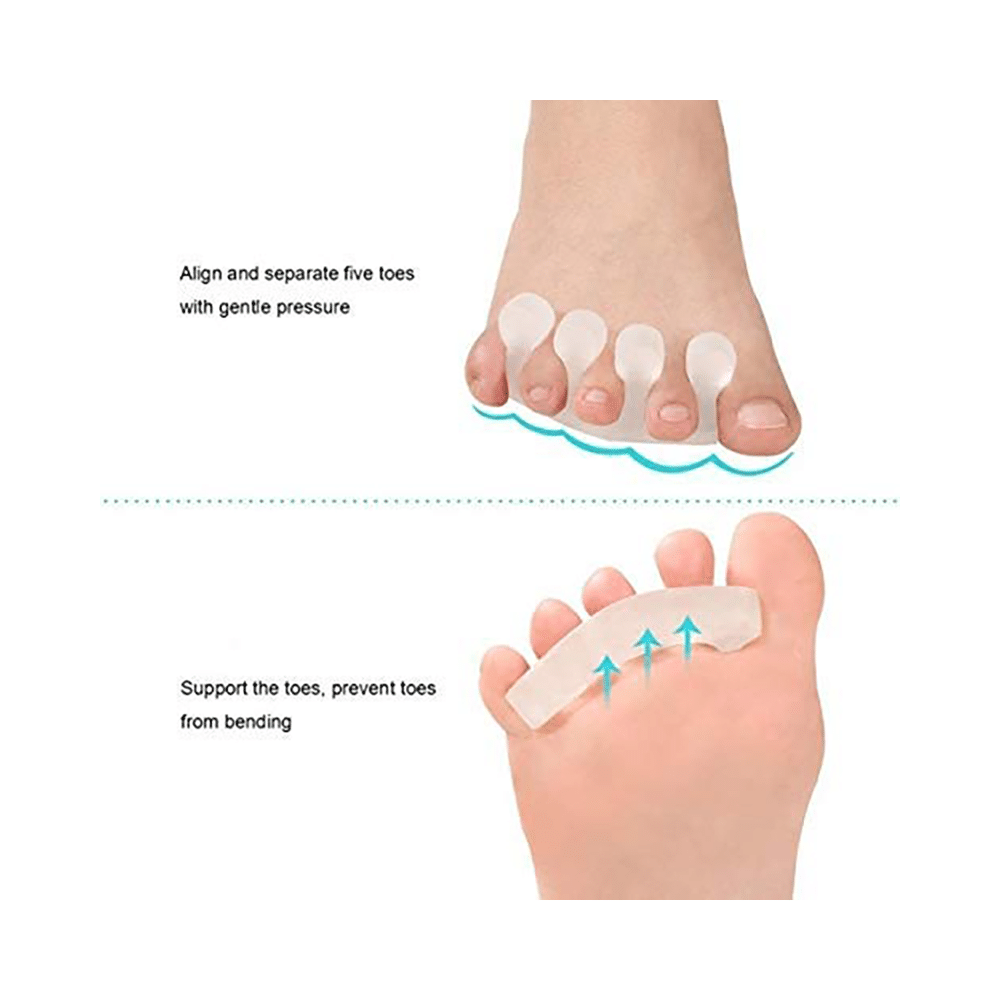 Skudgear Combo Pack of Bunion Corrector Toe Separator & Toes Aligner Foot Pad (1 Pair Each) - Image 2