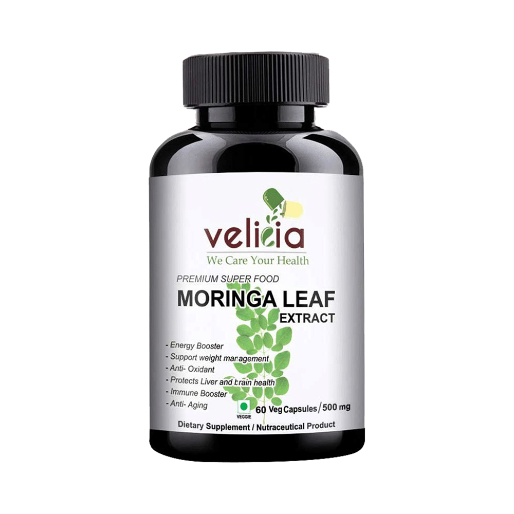 Velicia Moringa Leaf Extract 500mg Veg Capsule