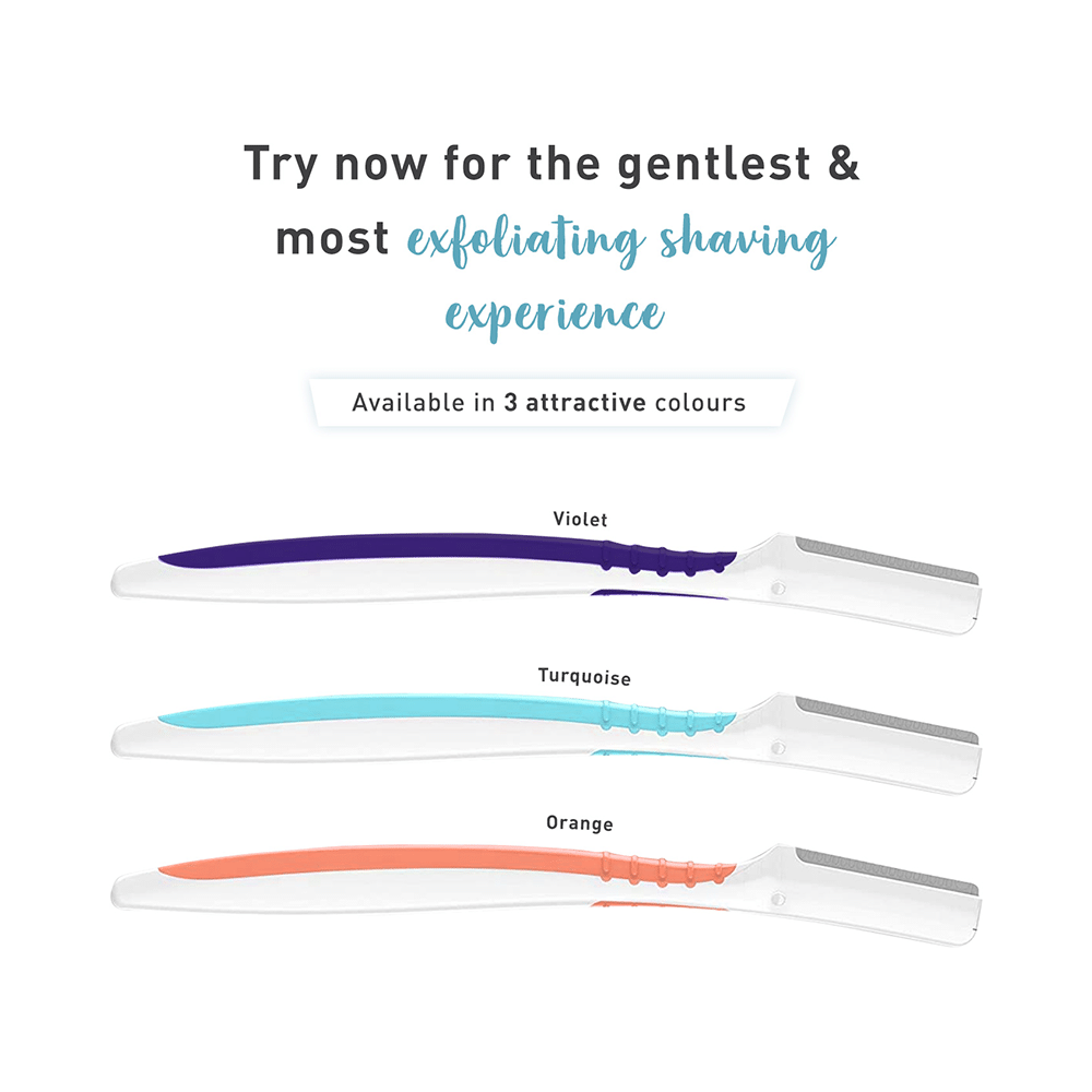Sirona Eyebrow & Face Razor Turquoise, Orange & Voilet - Image 9