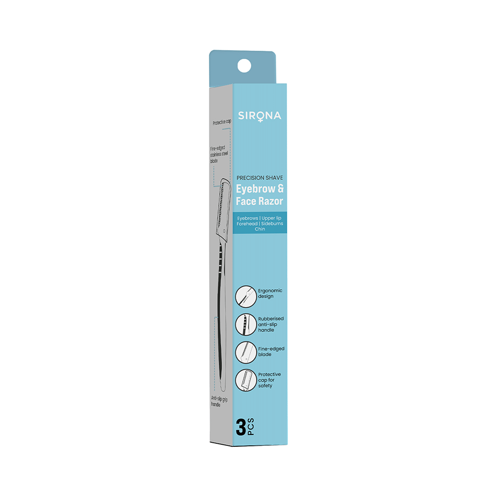Sirona Eyebrow & Face Razor Turquoise, Orange & Voilet - Image 1