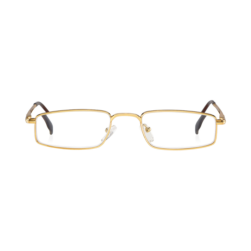Klar Eye K 2011 Full Rim Rectangle Reading Glasses for Men and Women Rose Gold Optical Power +3.25 - Image 2