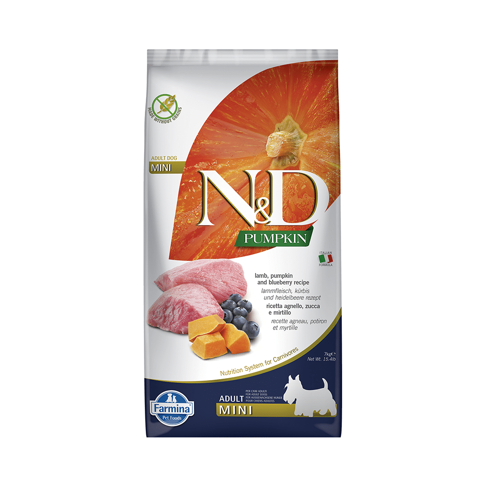Farmina Pet Foods N&D Pumpkin Lamb & Blueberry Grain Free Dog Food (Adult Mini) - Image 1