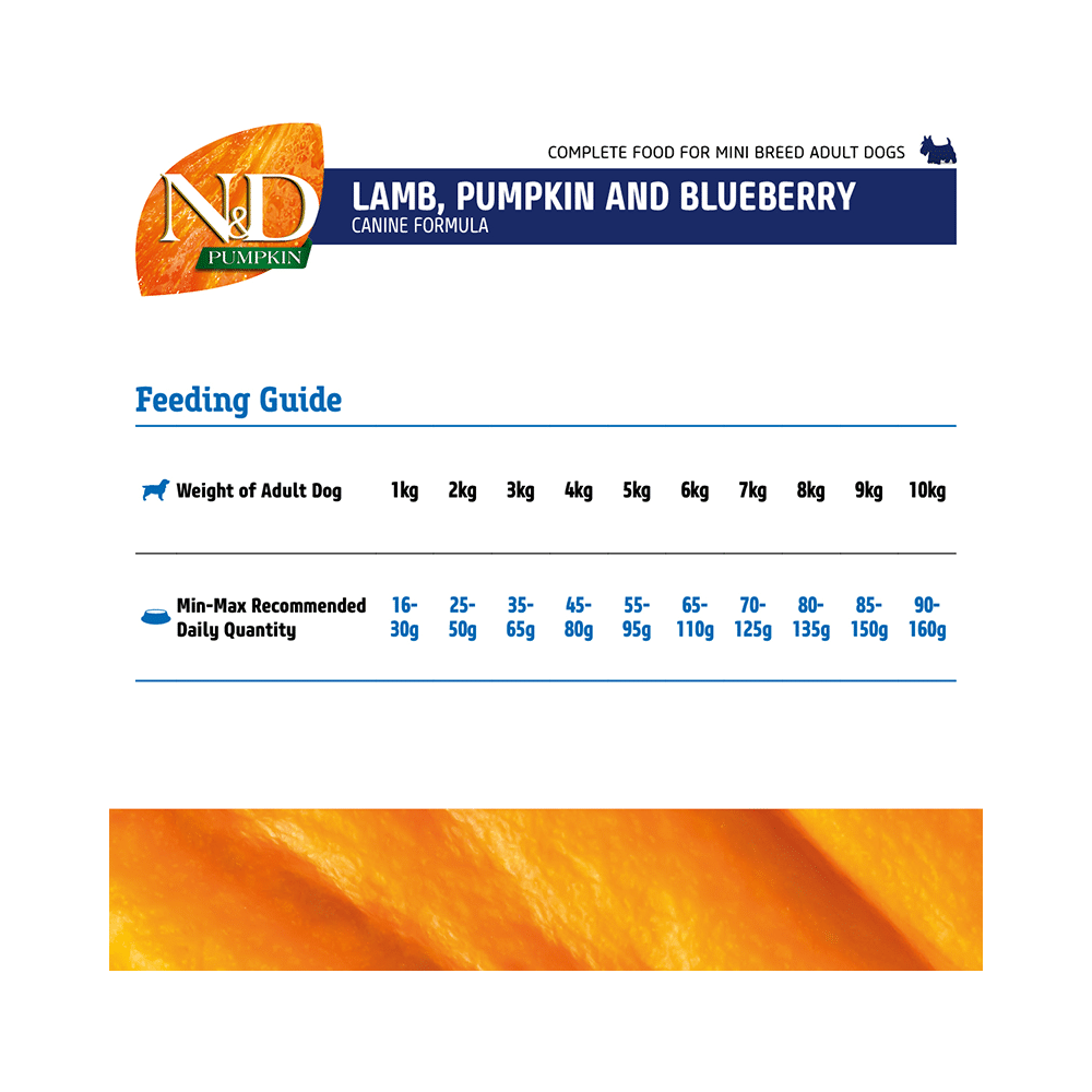 Farmina Pet Foods N&D Pumpkin Lamb & Blueberry Grain Free Dog Food (Adult Mini) - Image 5