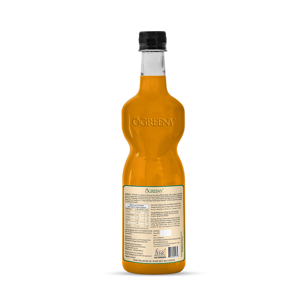 Ogreeny Apple Cider Vinegar with the Mother Ginger Garlic Lemon and Honey - Image 2