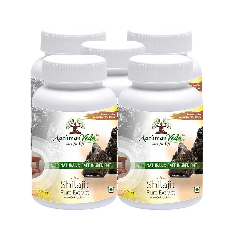 Aachman Veda Shilajit Pure Extract Capsule (60 Each) - Image 1