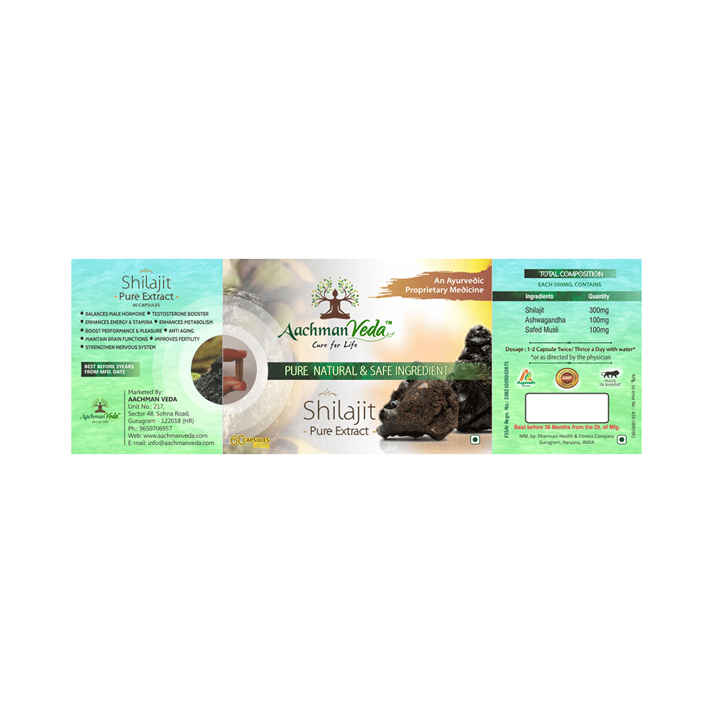 Aachman Veda Shilajit Pure Extract Capsule (60 Each) - Image 6