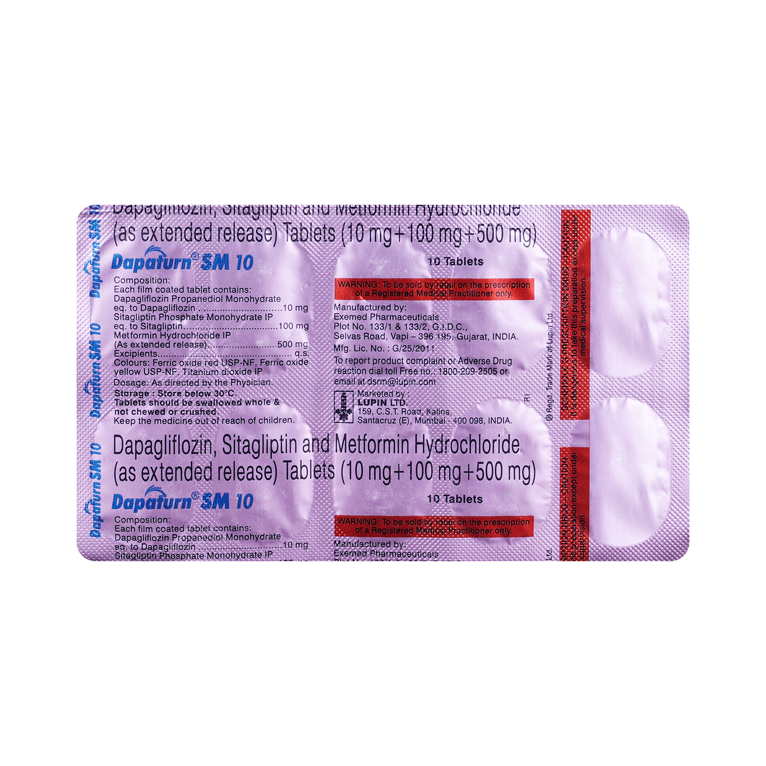 Dapaturn SM 10 Tablet ER - Image 3