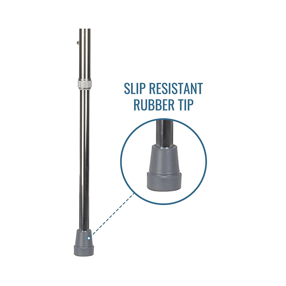 Entros KL928 Adjustable Aluminium Single Leg Walking Stick Silver - Image 3