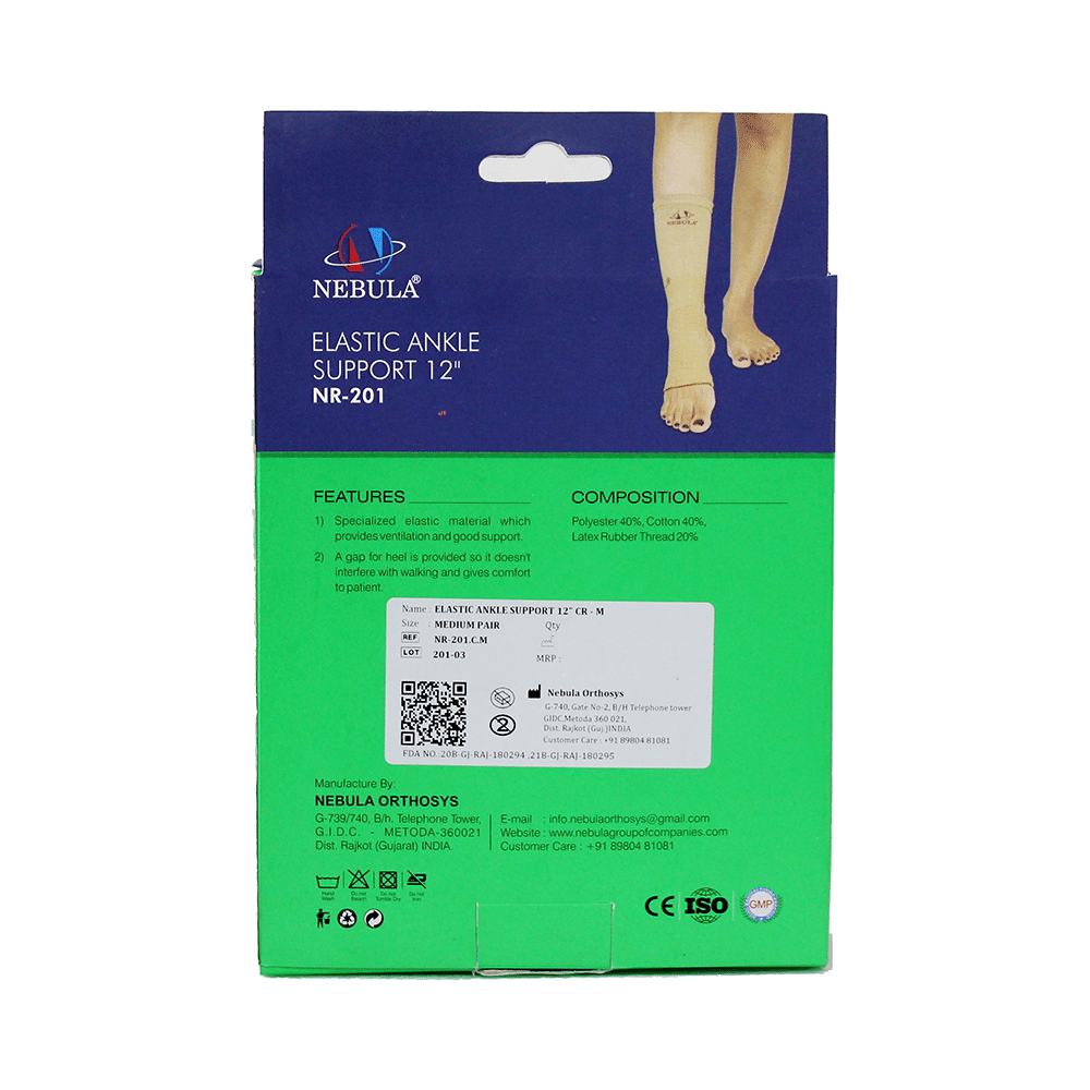 Nebula NR 201 Elastic Ankle Support 12 inch Medium Cream - Image 3