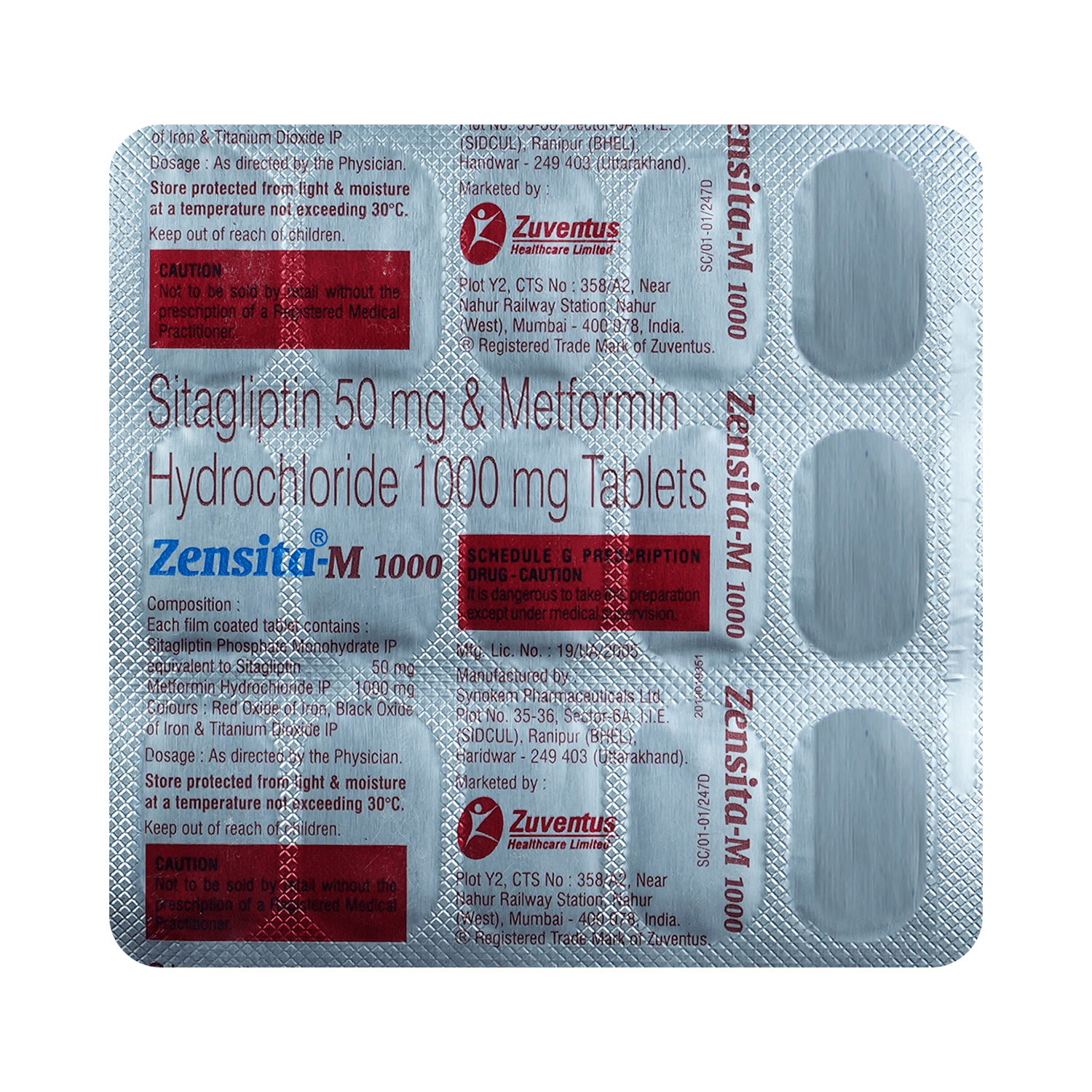Zensita M 50mg/1000mg Tablet - Image 3