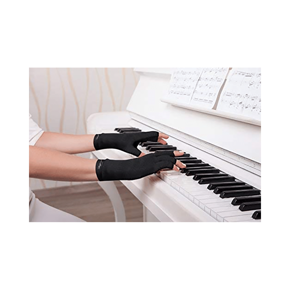 Dr. Arthritis Doctor Developed Premium Copper Arthritis 3/4 Gloves Compression & Doctor Written Handbook Large - Image 5