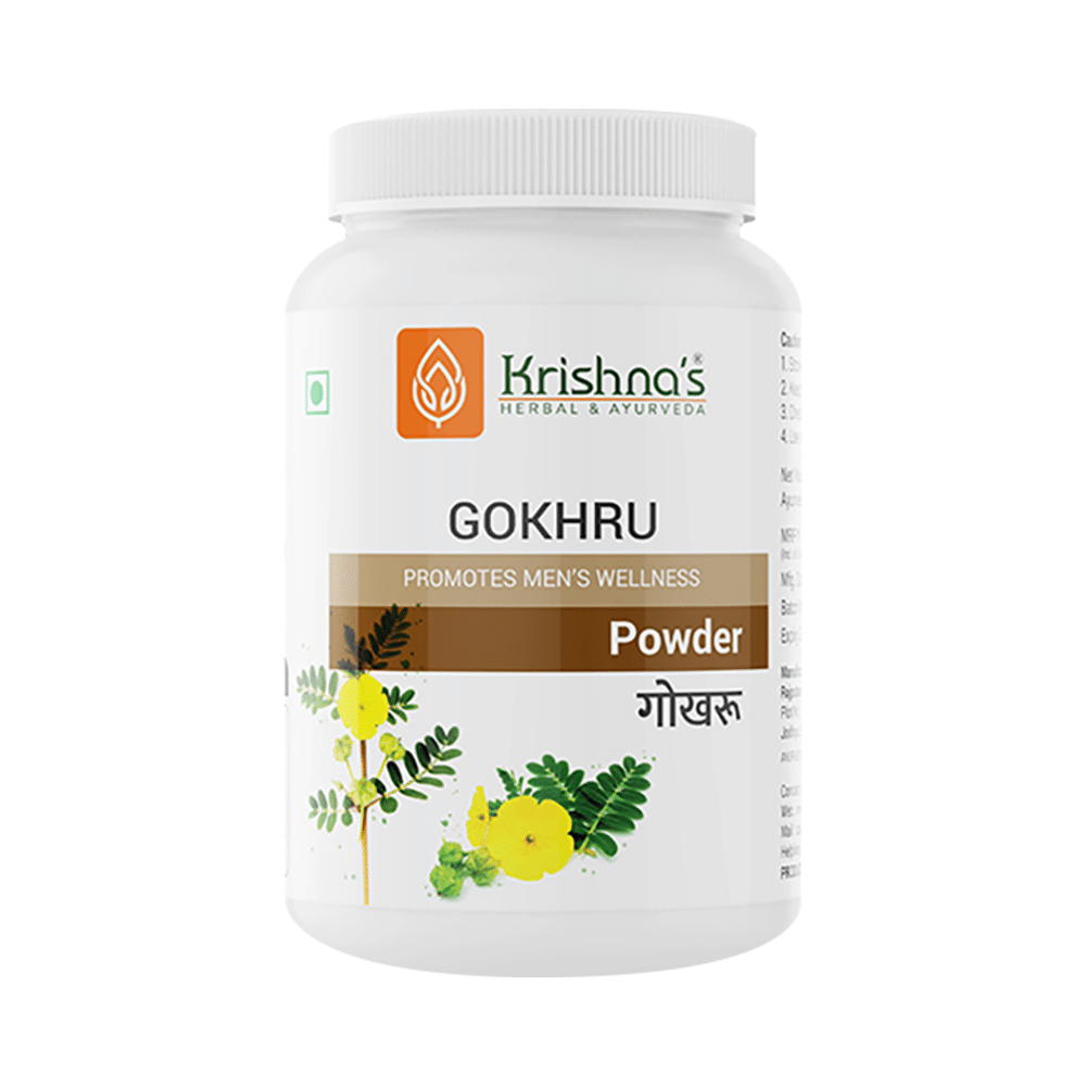 Krishna's Herbal & Ayurveda Gokhru Powder - Image 1