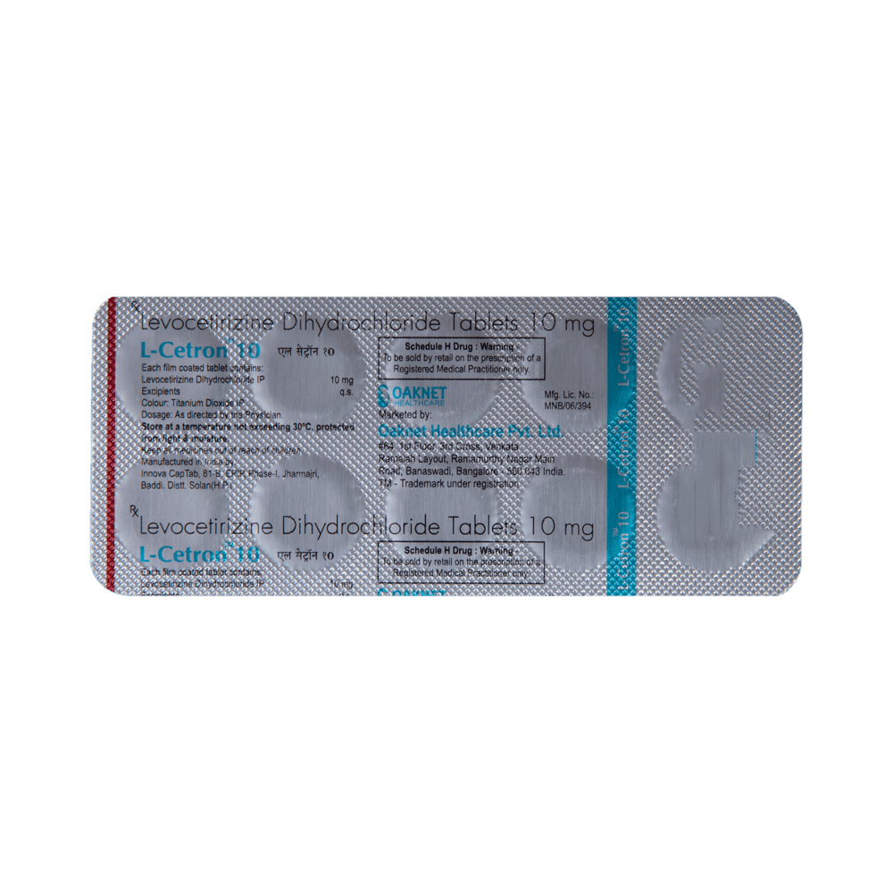 L-Cetron 10 Tablet - Image 5