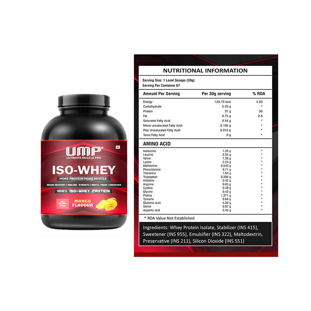 Ultimate Muscle Pro ISO-Whey Protein Powder Mango - Image 3