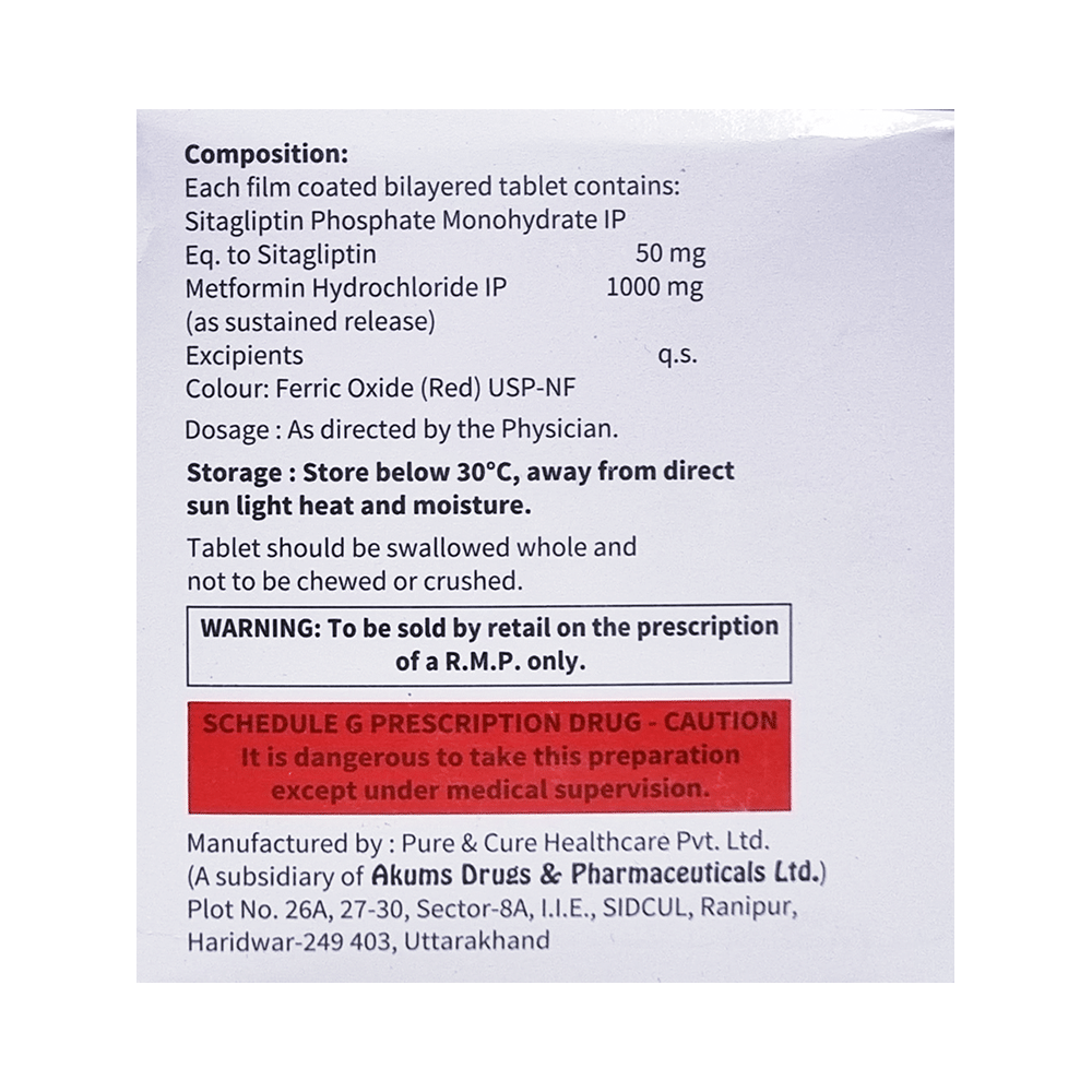 Sitahenz-M 1000 Tablet SR - Image 2