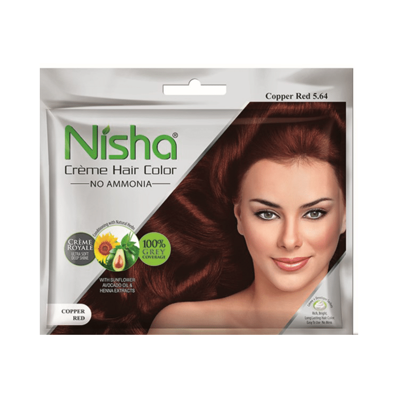 Nisha Creme Hair Color Copper Red - Image 1