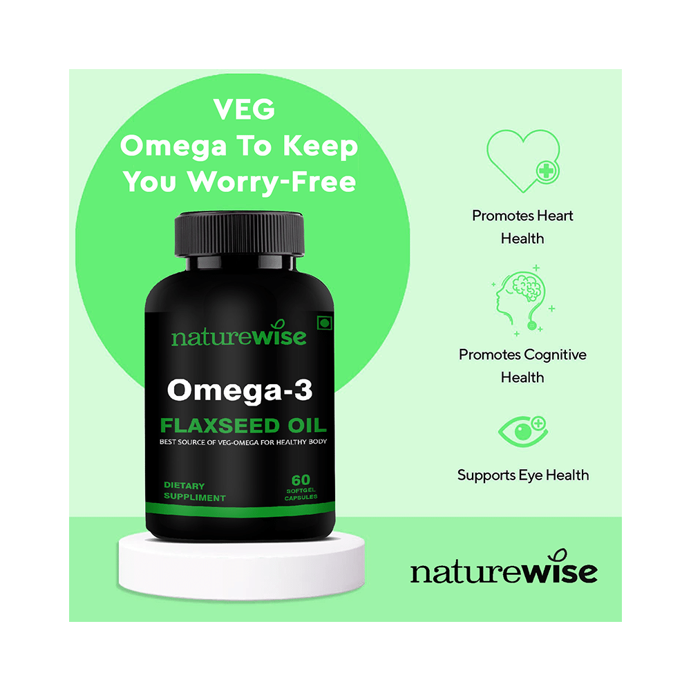 Naturewise Omega 3 Flex Seed Oil Softgel Capsule (60 Each) - Image 3