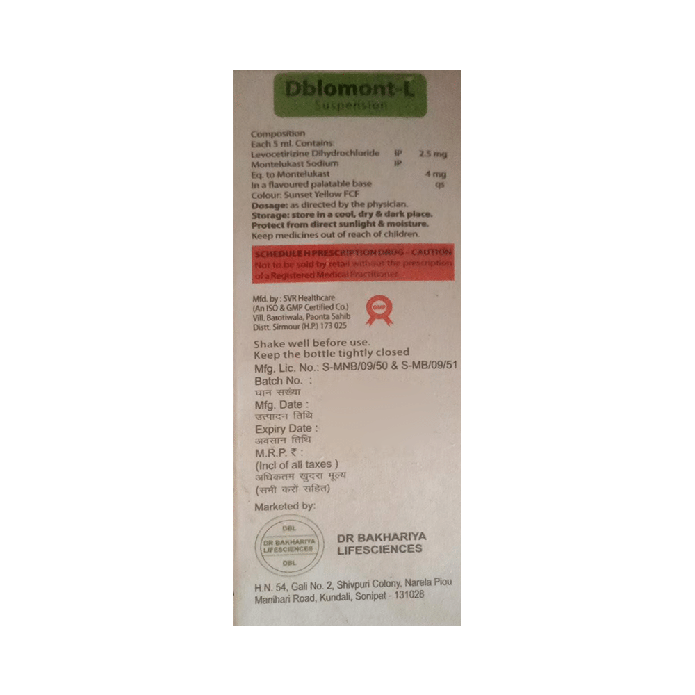 Dblomont-L Oral Suspension - Image 2