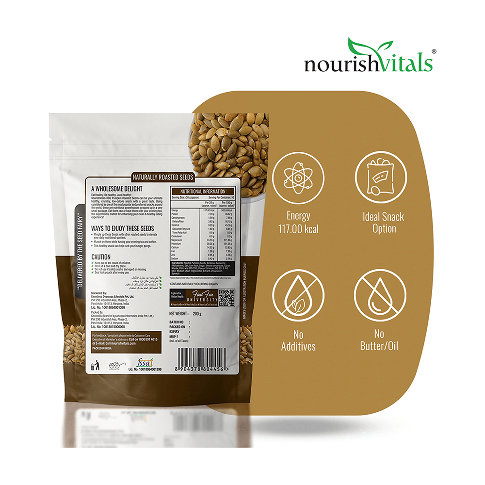 NourishVitals Barbeque Pumpkin Roasted Seeds (200gm Each) - Image 5