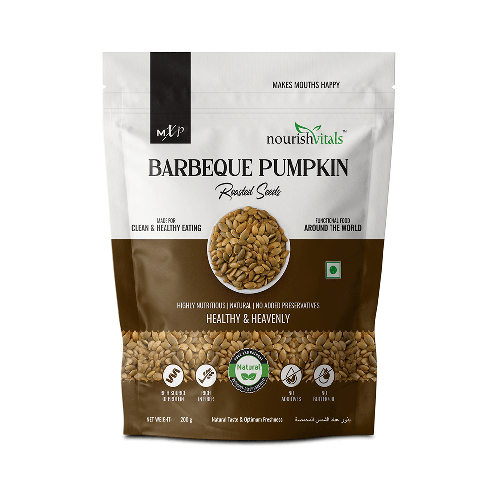 NourishVitals Barbeque Pumpkin Roasted Seeds (200gm Each)