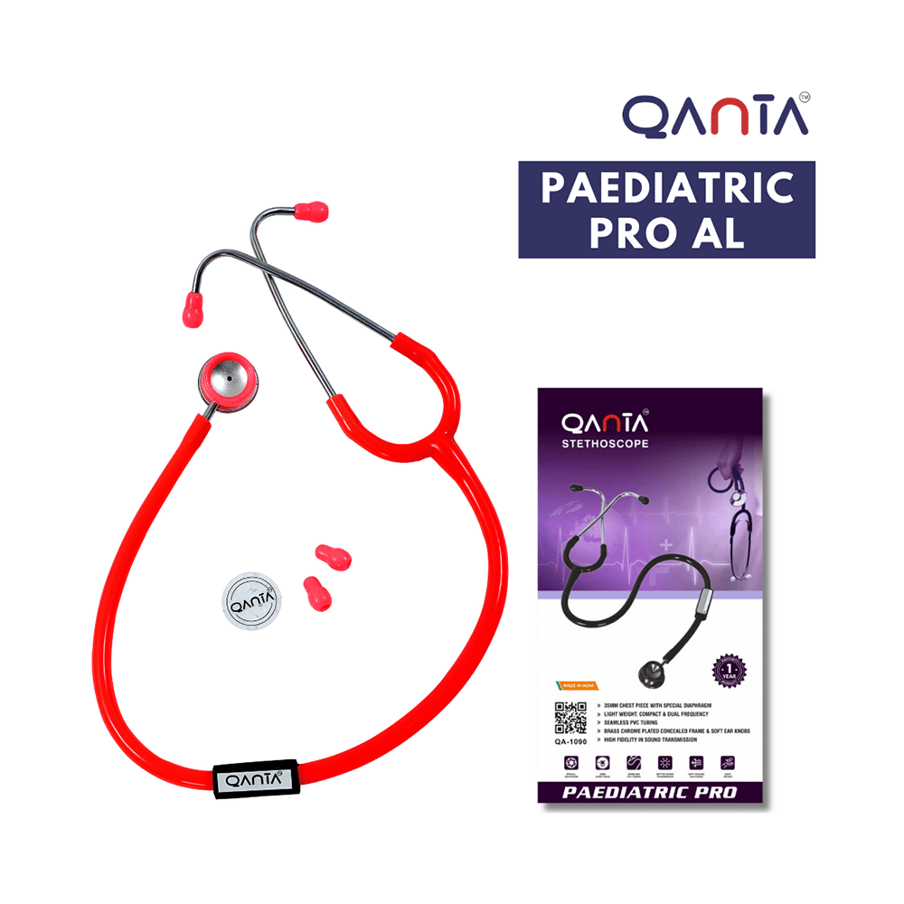 Qanta QA-1090 Paediatric Pro AL Pediatric Stethoscope With Aluminium Anodized Chest Piece Pink - Image 7