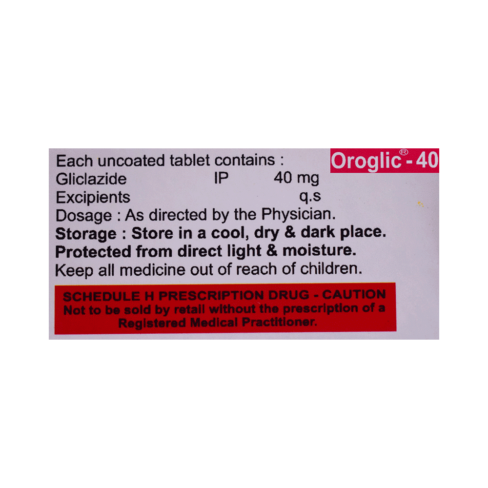 Oroglic 40 Tablet - Image 2