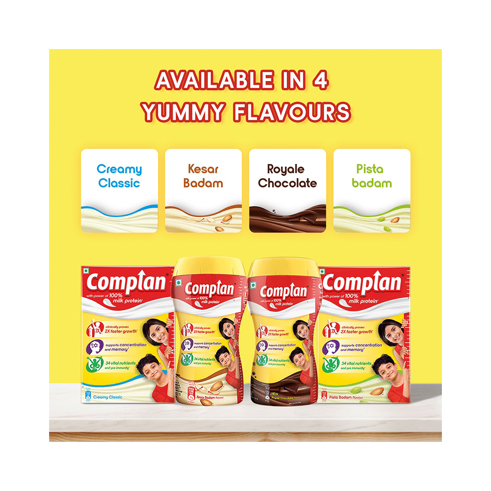 Complan Nutrition Drink Powder for Children | Nutrition Drink for Kids with Protein & 34 Vital Nutrients | Kesar Badam - Image 8