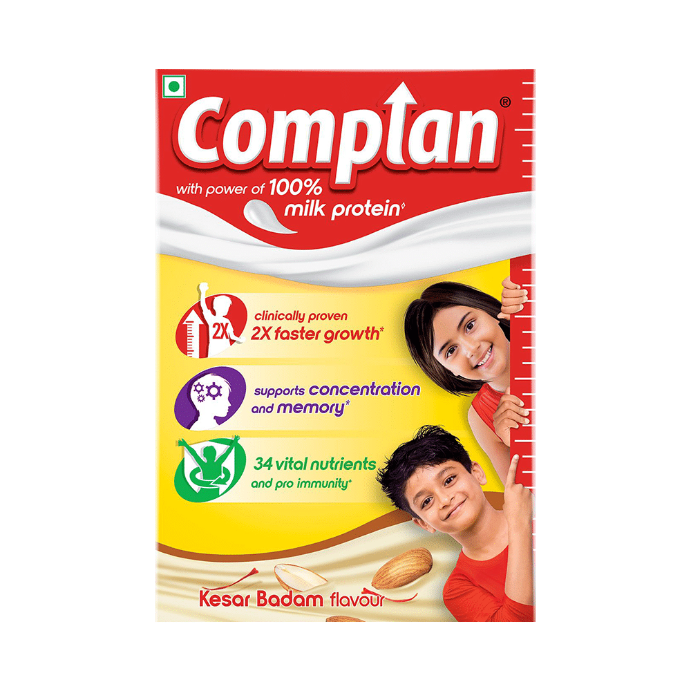 Complan Nutrition Drink Powder for Children | Nutrition Drink for Kids with Protein & 34 Vital Nutrients | Kesar Badam - Image 2