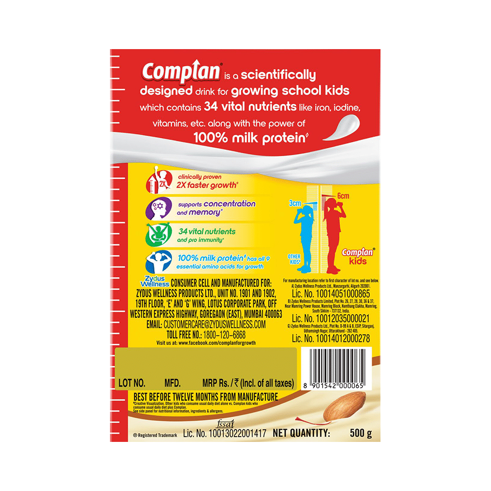 Complan Nutrition Drink Powder for Children | Nutrition Drink for Kids with Protein & 34 Vital Nutrients | Kesar Badam - Image 3