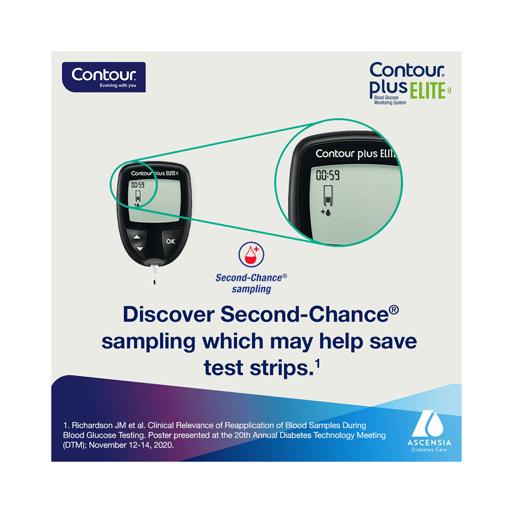 Contour Plus Elite Blood Glucose Monitoring System Glucometer with Contour Plus Blood Glucose Test Strips Free | Diabetes Monitoring Devices | Blood Glucose Monitors - Image 7