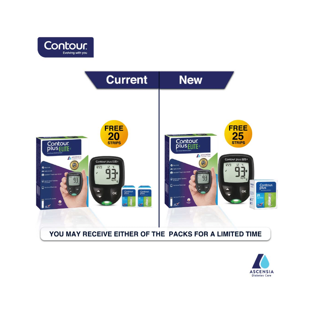 Contour Plus Elite Blood Glucose Monitoring System Glucometer with Contour Plus Blood Glucose Test Strips Free | Diabetes Monitoring Devices | Blood Glucose Monitors - Image 3