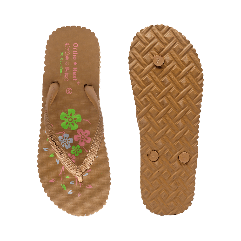 Ortho + Rest Women's Cool Extra Soft and Comfortable Orthopedic Flip Flops for Home Daily Use Tan 6 - Image 7