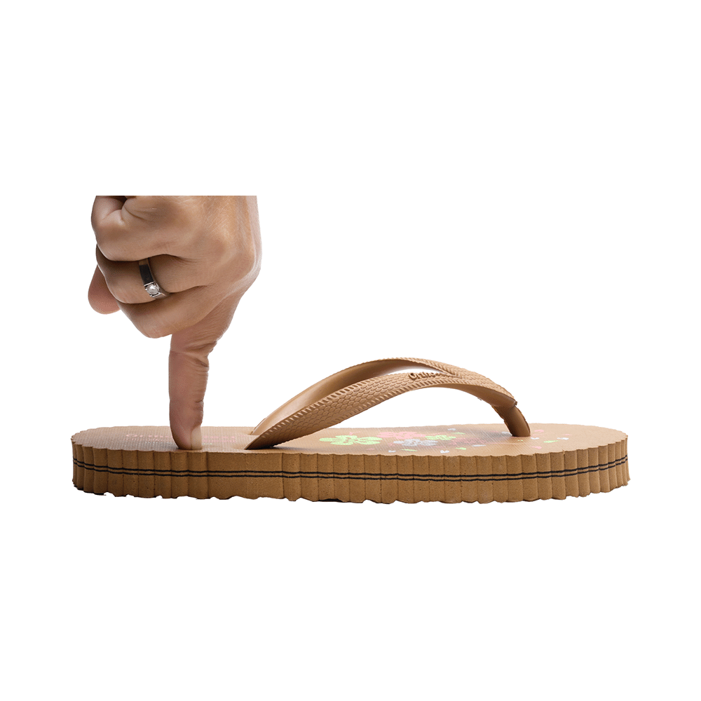 Ortho + Rest Women's Cool Extra Soft and Comfortable Orthopedic Flip Flops for Home Daily Use Tan 6 - Image 3