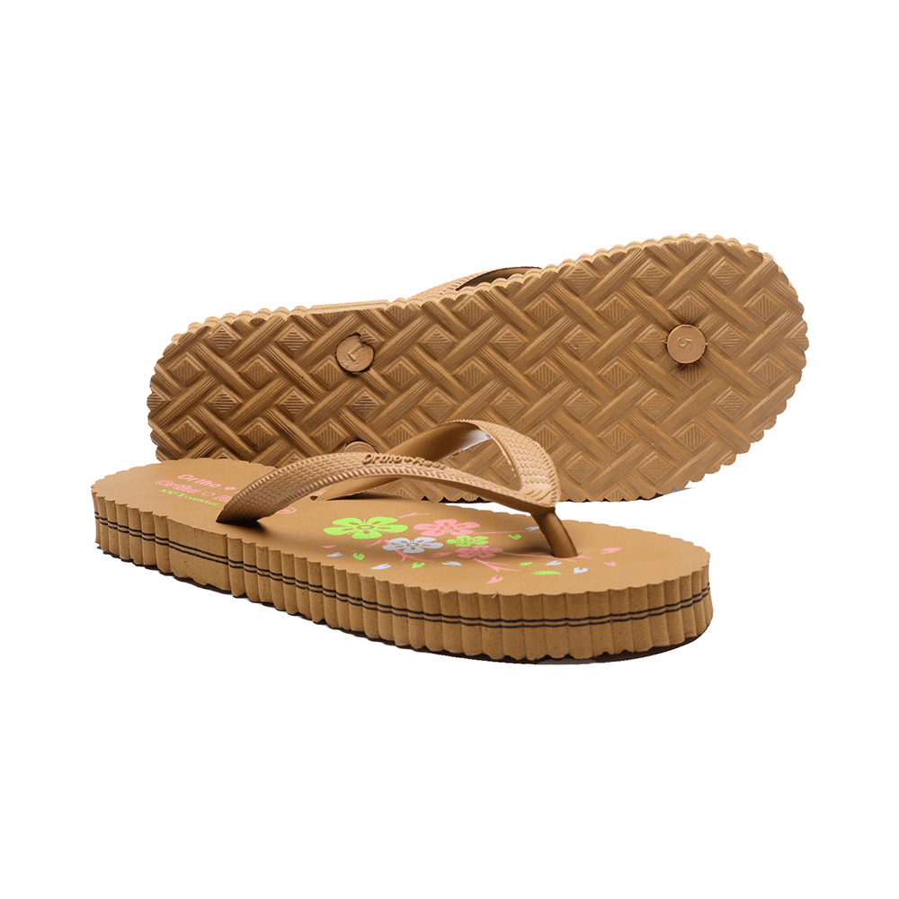 Ortho + Rest Women's Cool Extra Soft and Comfortable Orthopedic Flip Flops for Home Daily Use Tan 6 - Image 6