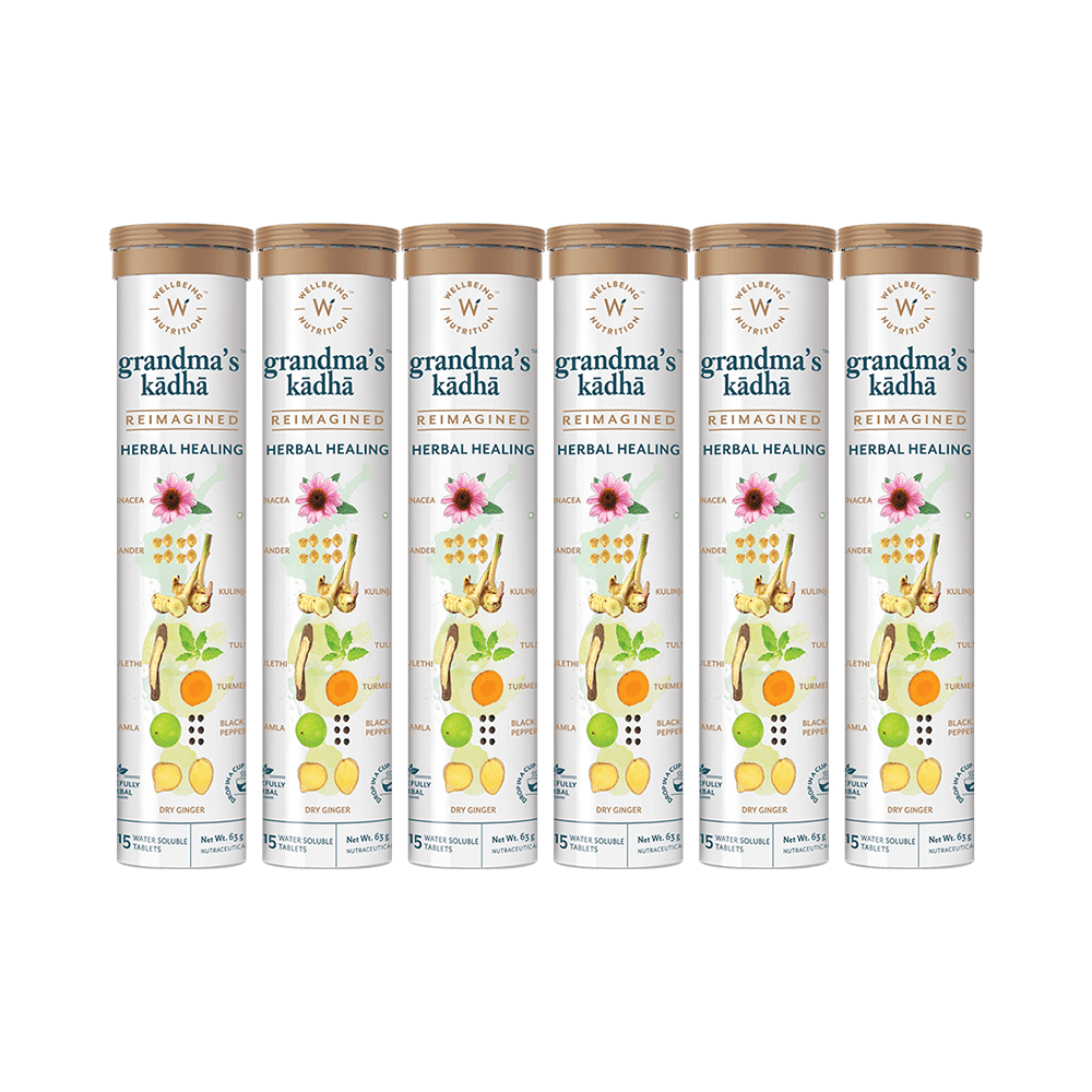 Wellbeing Nutrition Grandma's Kadha | Herbal Healing Water Soluble Tablet (15 Each) - Image 1