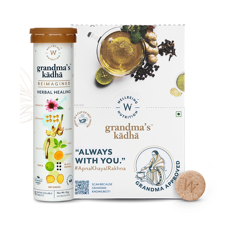 Wellbeing Nutrition Grandma's Kadha | Herbal Healing Water Soluble Tablet (15 Each) - Image 11