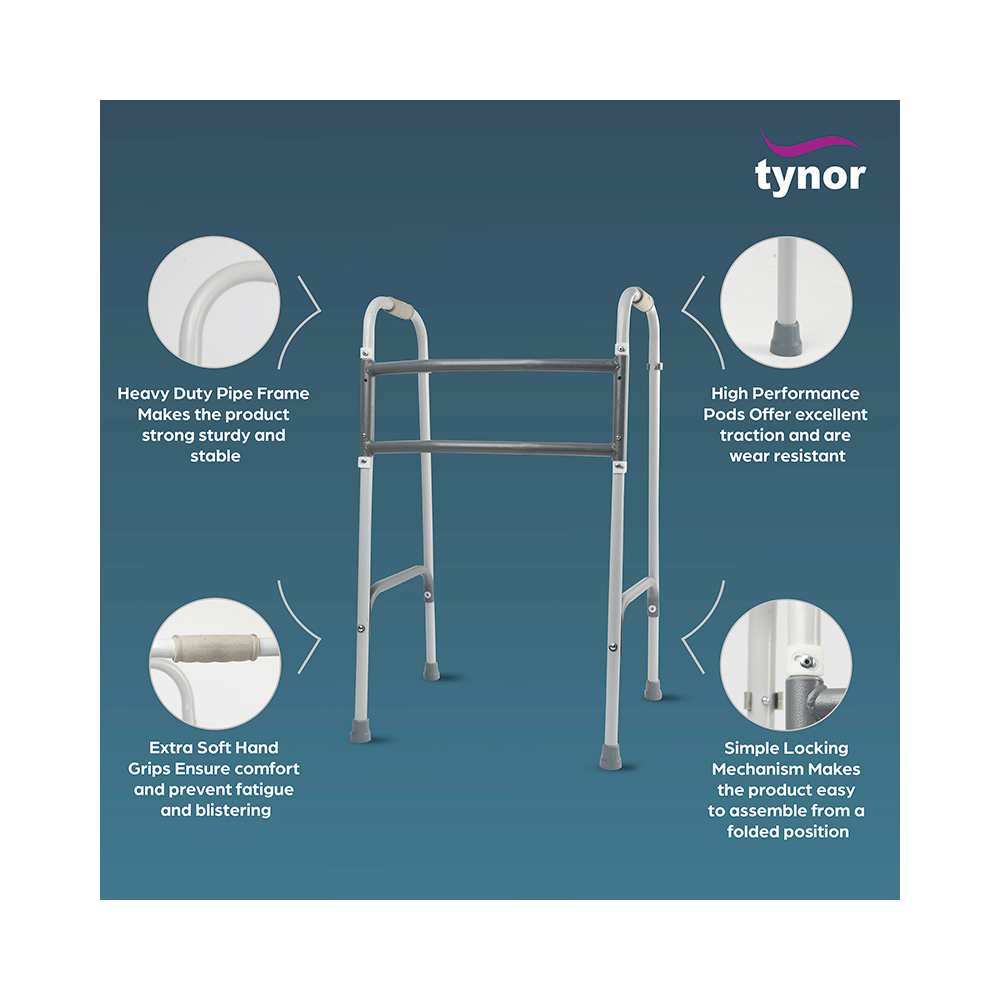 Tynor L 37 Walker Foldable Ergo Universal Silver - Image 2