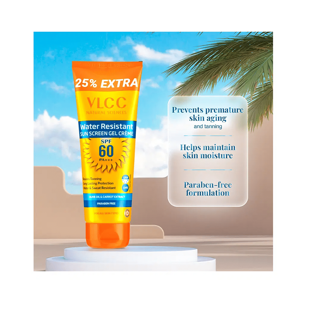 VLCC Natural Science Water Resistant Sun Screen Gel Cream (100gm Each) SPF 60 PA+++ - Image 3