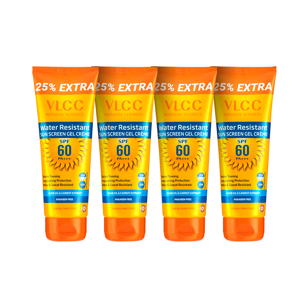 VLCC Natural Science Water Resistant Sun Screen Gel Cream (100gm Each) SPF 60 PA+++ - Image 1
