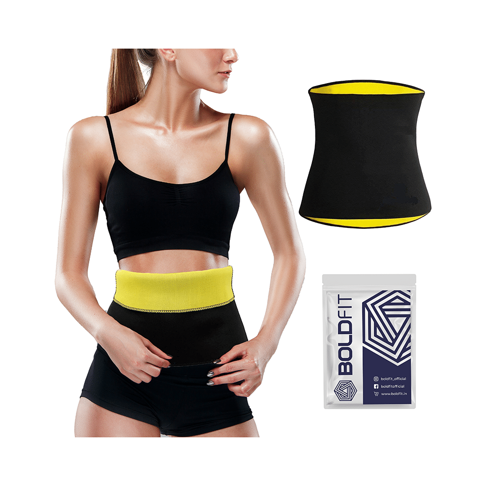 Boldfit Body Shaper Back Supporter Sweat Belt Black XXXXL-XXXXXL