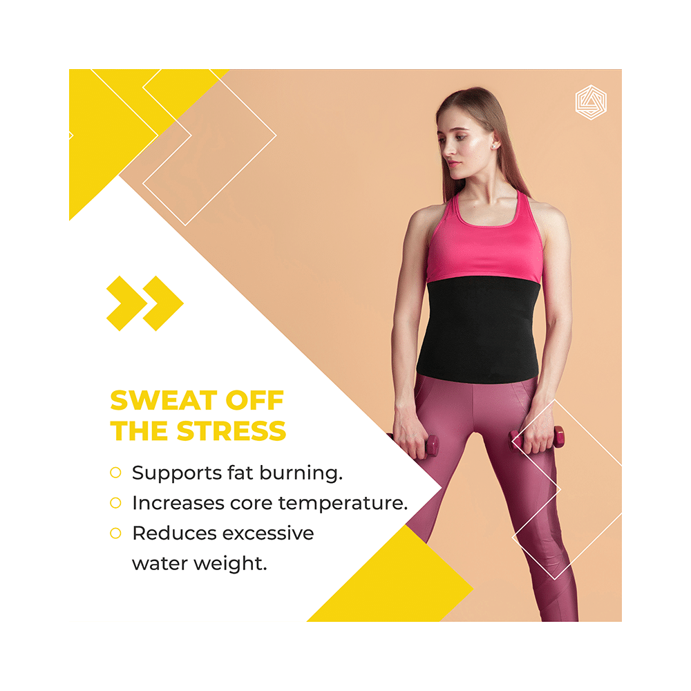 Boldfit Body Shaper Back Supporter Sweat Belt Black XXXXL-XXXXXL - Image 2
