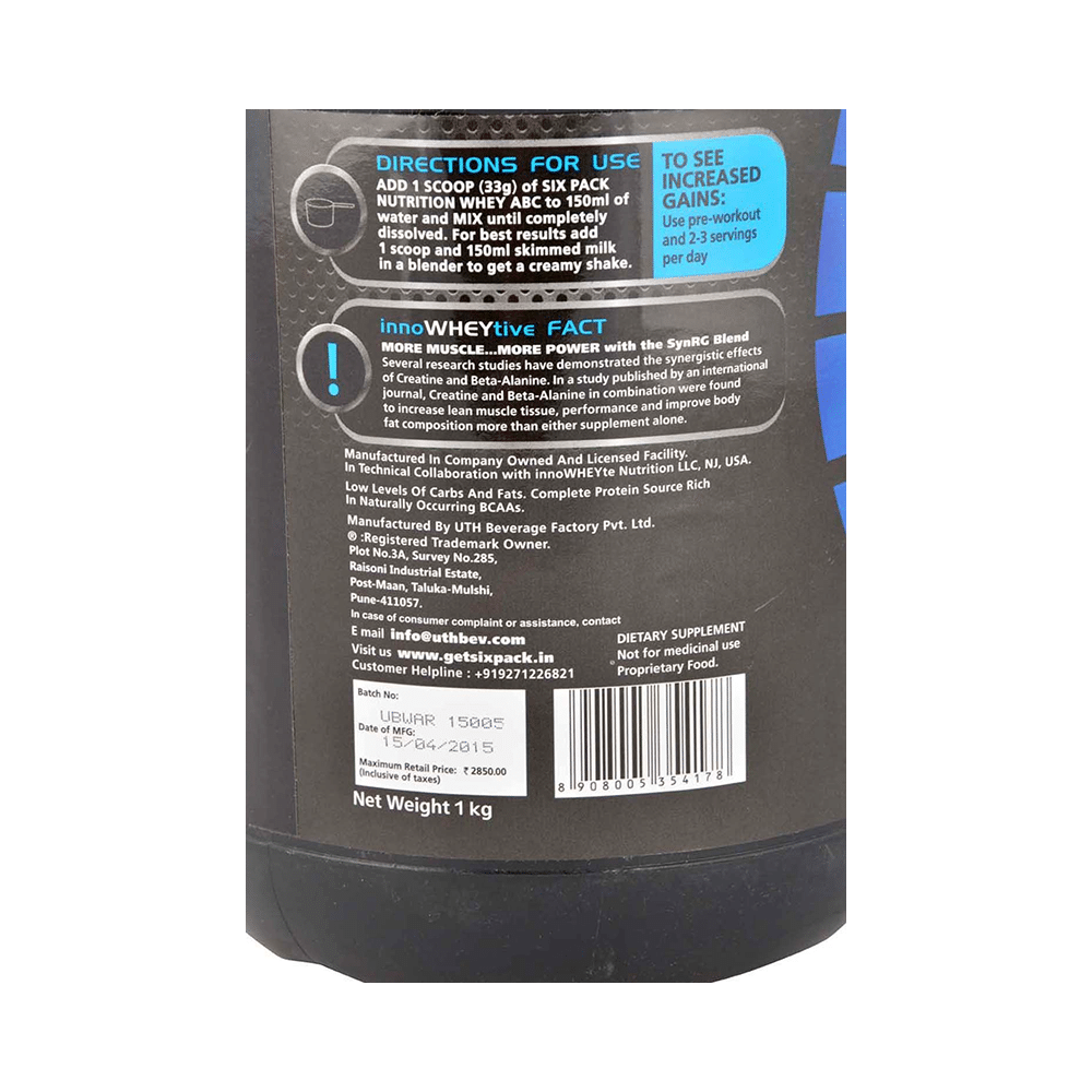 Sixpack Nutrition Whey ABC Protein Powder Rich Chocolate Toffee - Image 2